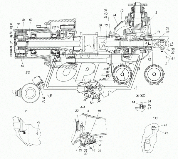 6522-2400321-10 Мост задний КАМАЗ